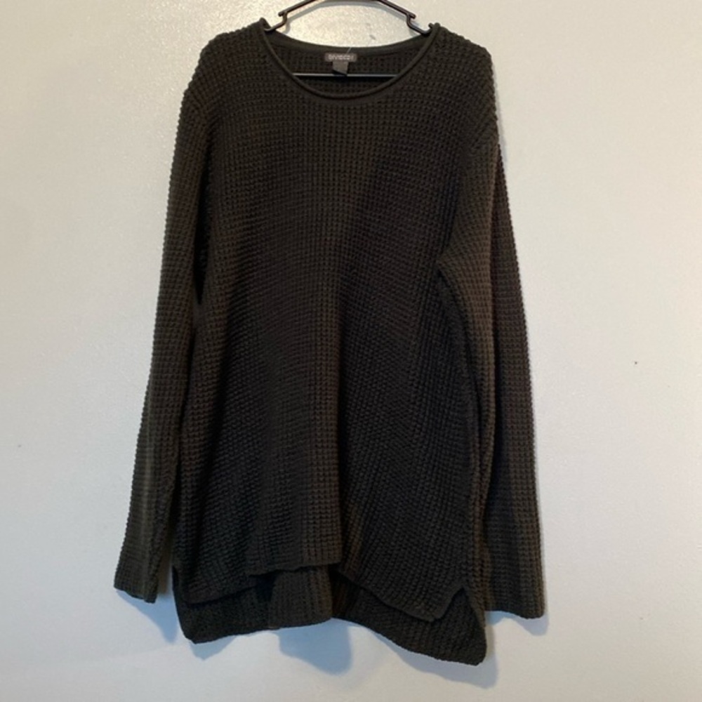 Divided by H&M slate gray chunky knit waffled long sleeve sweater Xl